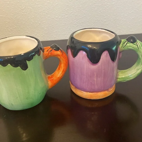 Royal Norfolk Halloween 3D Coffee Cups Mugs Set (2) Vampire & Frankenstein - Picture 4 of 8